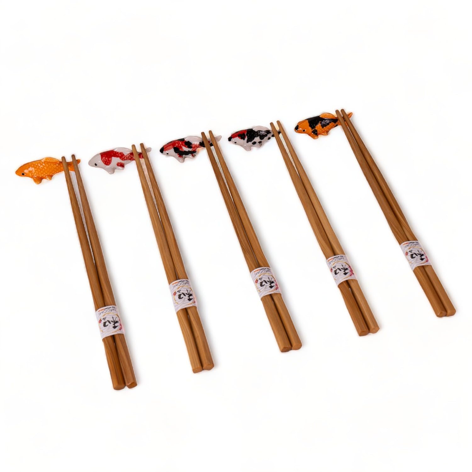 Amazon.com: 5 Pair Japanese Asian Bamboo Chopsticks Set with